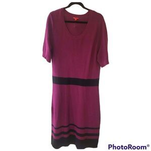 Merona Purple & Black Sweater Dress, Plus Size 1X